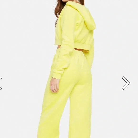 Dolls Kill Y2K Velour Yellow Tracksuit NWOT - Picture 4 of 9